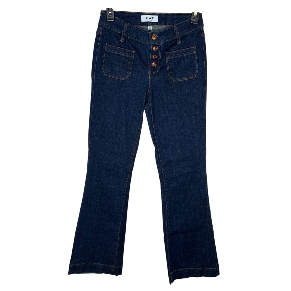 OAT New York Mid-Rise Sailor Boot Cut Jeans 25 - Picture 2 of 7